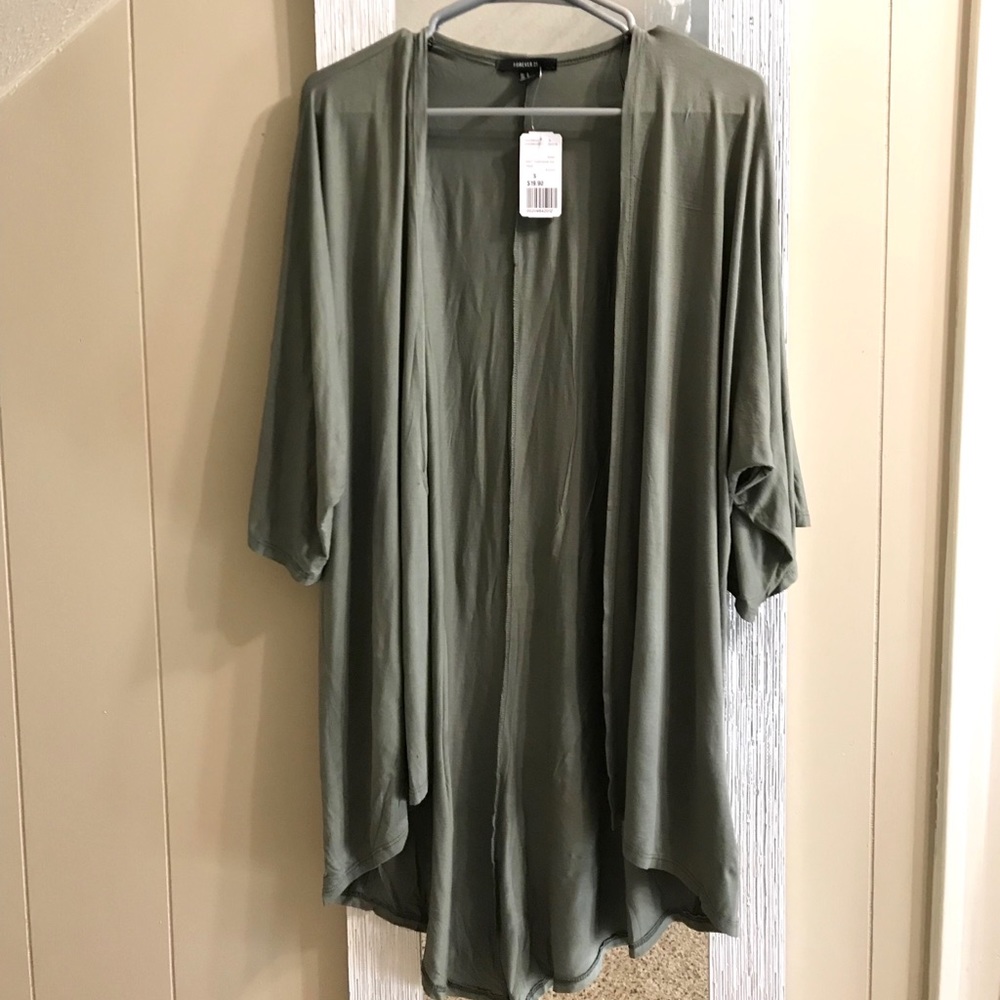 Forever 21 Sage Knit Cardigan